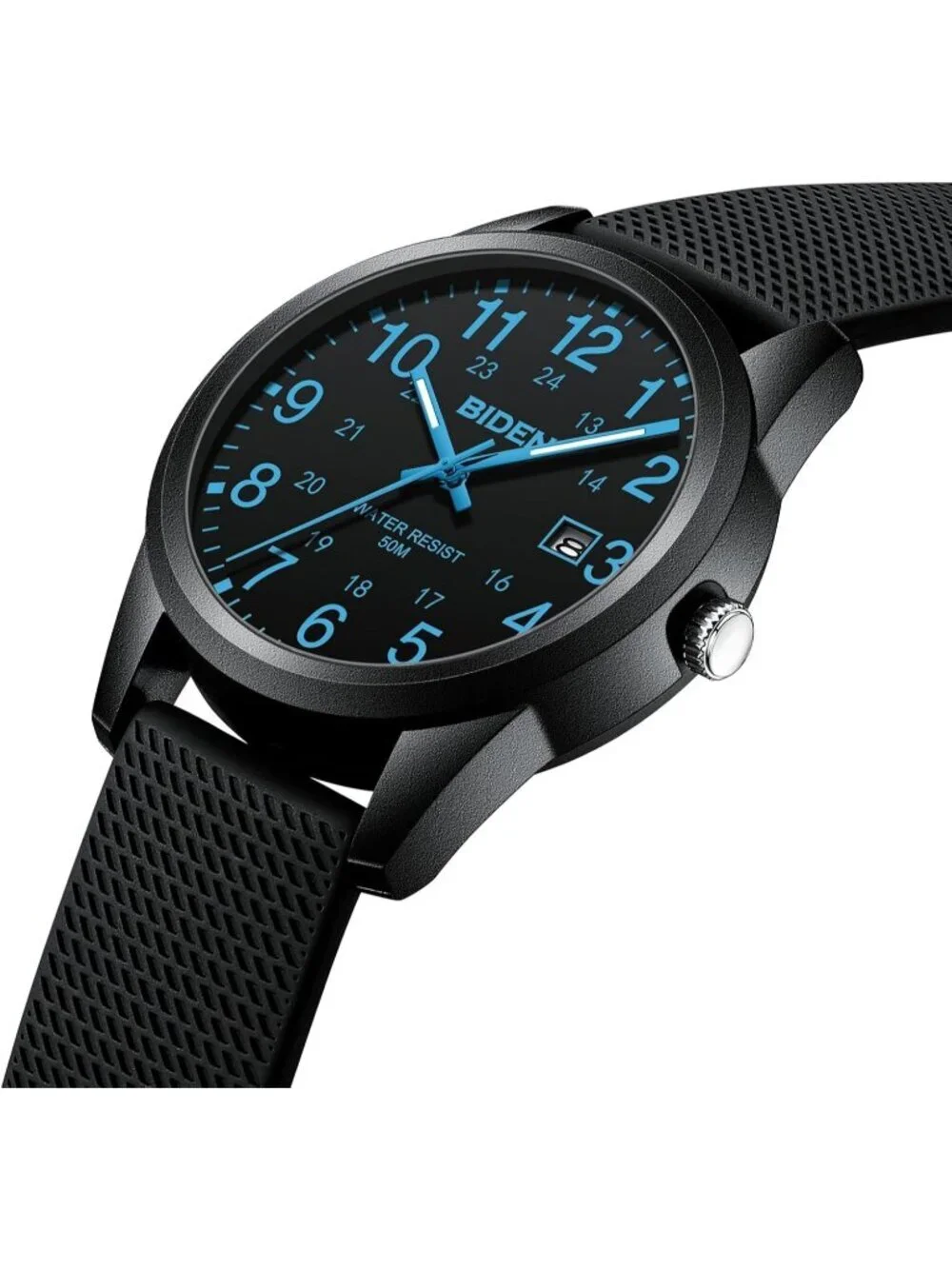 Men Black Blue Analog Quartz Unisex Medical Professionals Waterproof Nurse Watch